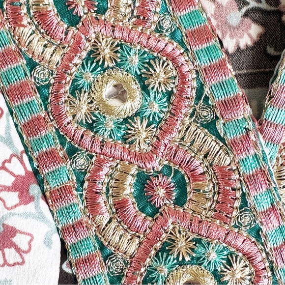 Jean Pascale Embroidered Mixed Print Blouse US Size 8 - Picture 4 of 10